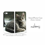 ネコ ねこ 猫 9 (グレー) ベルトなし 手帳型 全機種対応 送料無料 スマホケース iPhone Xperia AQUOS Galaxy  [mset-21063151]