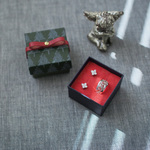 唐草 イヤーカフ ＆ 花 ピアス 2点セット 