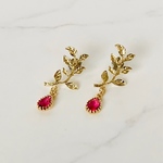 【再販】プリンセス　ベルのボタニカルピアス