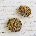 ■NEW■20mm■8個入■ ヴィンテージゴールド柄　 [1737-20] アクセサリー!! 