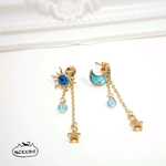 太陽と月のピアス-Blue-