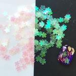 【大容量10ｇ入り】クリアピンク桜のホログラム・さくら・半透けなので背景の色によって見え方色々！／型番32