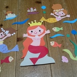 保育壁面  海のなかの人魚姫