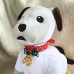 aibo　水引製の首輪　ヘアバンド　【クリスマス】　赤