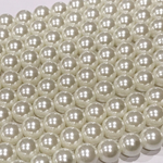 ガラスパールビーズ ホワイト 10mm 約42個【B049】