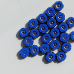 8ｍｍ　チェコビーズ　タイニーフラワーP　ダークコバルト　10個