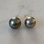 黒蝶貝 バロックパールピアス     10mm