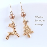 大人のクリスマスツリー♡ピアス／イヤリング（ツリー、トナカイ）