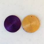 Purple 40mm Circle Pendant Tops