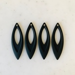 Matte Black Oval Pendant Tops