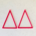 Neon Pink Triangle Pendant Tops