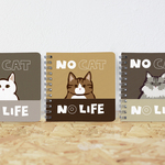 【本文が選べる！】リングノートNo CAT　No Life/スクエア