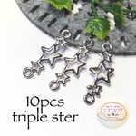 【再入荷！】（10個）トリプルスターコネクター（シルバー）
