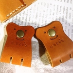 イヤホンクリップ くーま キャメル