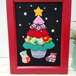 和のクリスマス  ちりめん押し絵フレーム
