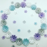 お花シール❁︎スワロフスキー❁︎40枚❁︎snow crystal