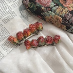 アンティーク♥本物の薔薇を使用したバレッタ