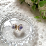 かすみ草の一粒ピアス〜水色〜