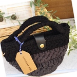 『SALE』ミニマルシェバッグ（ダークグレー×ブラック）