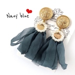 ＊antiqueフォレストブルーシフォン＊イヤリング
