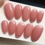 ネイルチップ   シンプルシアーピンク