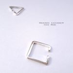 シルバー950スクエアイヤーカフ(シングル)　受注制作　ラッピング無料♪
