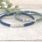 ペア♡シルバーメタルビーズのブレスレット