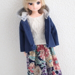 リカちゃん 服 ★送無★  ♡あったかスカート♡flower♡
