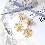 [ピアス] 雪の結晶 ビジュー (ビジュー)