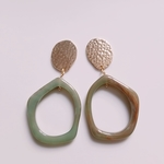 揺れるくすみマーブルピアス/イヤリング/樹脂ピアス/樹脂イヤリング/アレルギー対応