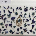再販　☆押し花　素材　182 ブルー&パープルの小花☆