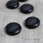再販(( 8pcs )) 20mm レザー くるみカボション ブラック〔CA-054B〕