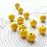 森へ行こう～花〜　チェコウッドビーズ　6mm 12個