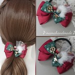 ふんわり可愛いクリスマス風リボン