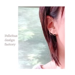 14kgf：槌目模様のear cuff：W：大きなサイズ