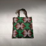 【新作】アフリカ布のサブトート グリーン×白