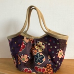 グラニーバッグ  和風　パープル