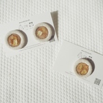 [M&S set］(pistàcchio)ボタニカルサークルピアス&ヘアゴム
