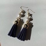 ハンドメイド　タッセルピアス
