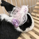 立ち耳うさぎさん用・ハーフボンネット帽子