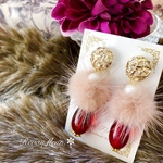 ◆再販◆冬ピアス ファーピアス 華やかピアス