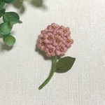 フラワーブローチ＊一輪の花〜ブリスフル・ピンク