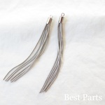 4pcs チェーンタッセル シルバー