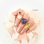 Bleu💙ハートのドライフラワーリング⋆*❁*
