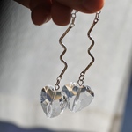 zazaza clear heart pierce / earring