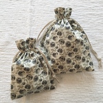 リバティ巾着セット ローズ･マリー(グレー)