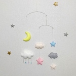 月 雲 星のモビール（送料無料）
