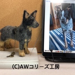 羊毛フェルト：高さ１４ｃｍのオーダーメイドの動物ストラップ（植毛しないタイプ）