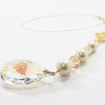 Swarovski コットンパール サンキャッチャー♡ なみだ型 