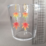 紅葉のフックピアス